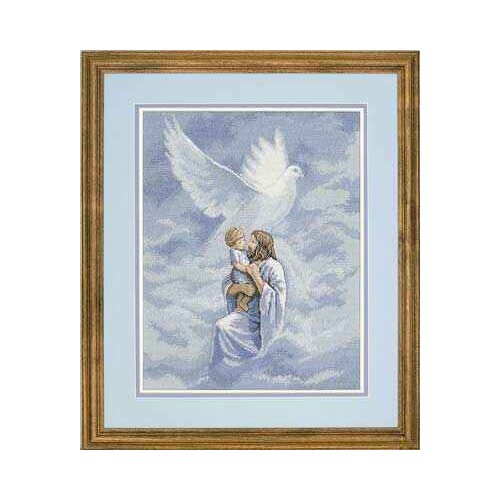 Egypt cotton Beautiful Lovely Counted Cross Stitch Kit Dove of Peace Jesus Christ with Child Religious dim 35000