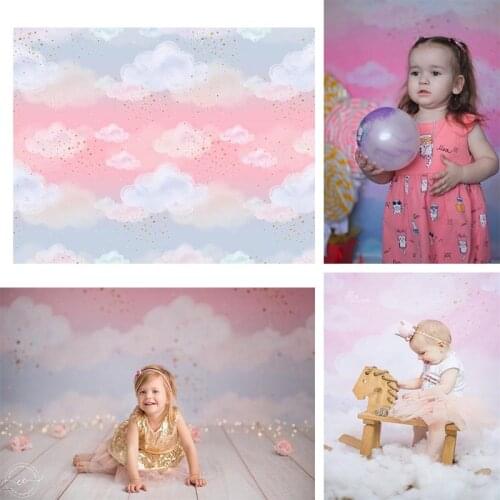 Rainbow Cloud Backdrop for Photography Newborn Children Kids Portrait Background Photo Studio Baby Shower Birthday Photocall