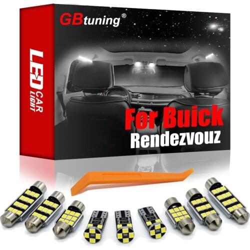GBtuning Canbus LED 10PCS For Buick Rendezvouz 2000-2007 Vehicle Map Indoor Ceiling Trunk Bulb Interior Light Accessories Kit