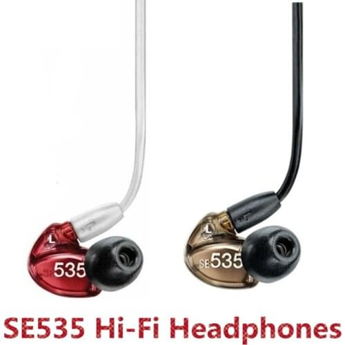 Good quality Brand SE535 Detachable Earphone Hi-fi Stereo Headset SE 535 Special Edition Red Bronze Cable With Box VS SE215