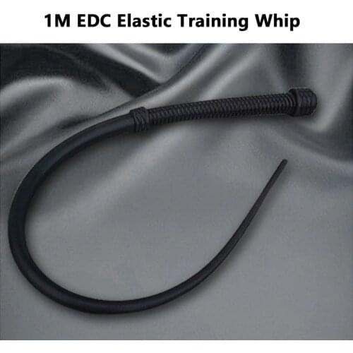 1M Rubber Whip Handmade Whip Hard Whip Riding Whip Self-Defense Horse Riding Whip Outdoor Foldable Whip EDC Elastic Tool