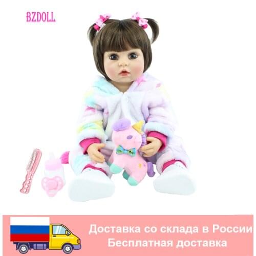 55cm Full Silicone Body Reborn Baby Doll Toy 22 inch Newborn Princess Babies Toddler Bebe Boneca Bathe Toy Child Birthday Gift