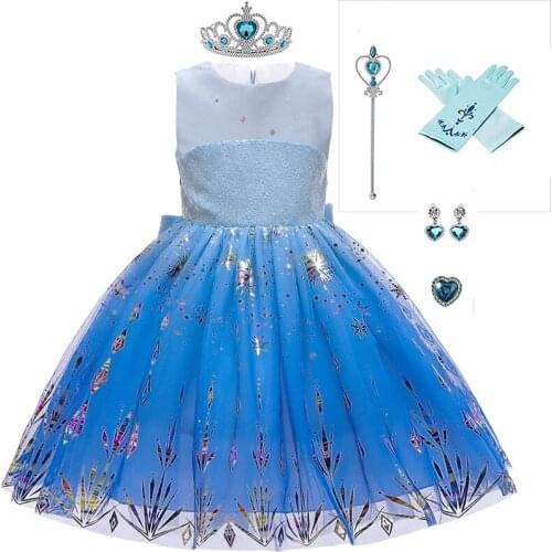 Summer Dresses for Girls 2021 Flower Princess Dress Sequined Bow Princess Dresses Children Birthday Party Wedding Evening Skirt