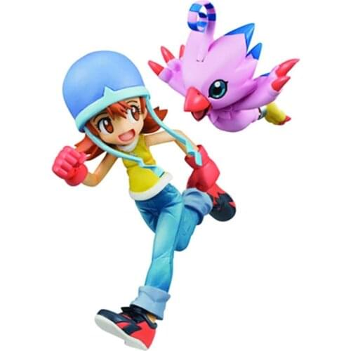 Megahouse Digimon Adventure Sora And Piyomon G.E.M. PVC Figure Action PVC Anime Figura Model Collection Kids Toys