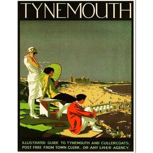 TYNEMOUTH LNER METAL TIN SIGN POSTER WALL PLAQUE