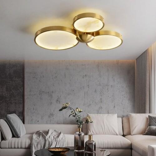 Marble led ceiling lamp modern new Chinese style simple bedroom lamp Nordic restaurant study ultra-thin designer lamp
