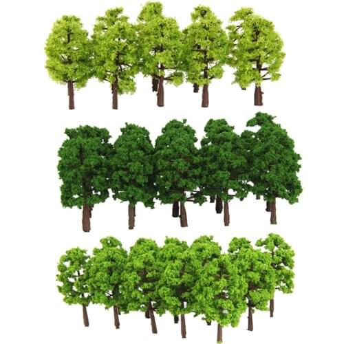 Pack of 60 Model Trees No Base, Architecture Trees Diorama Model Railroad Scenery for Decoration