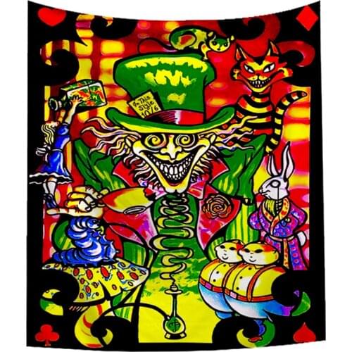 Nordic Style Wall Hanging Tapestry Psychedelic Bizarre Print Art Painting Decoration Backdrop Cloth for Bedroom Living Room Dorm