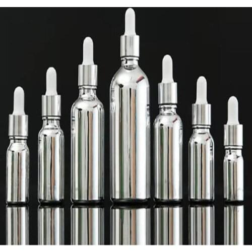 New silver electroplating fine oil bottle press emulsion toner spray bottle dropper bottle
