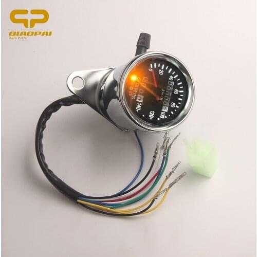Motorcycle Speedometer Odometer Speed Meter Gauge Retro Instrument Backlight LED 4 Light Cafe Racer Motorcycle Accessories