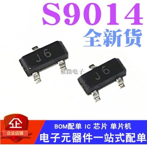Original 50PCS/ S9014 J6 MMBT9014LT1G SOT-23