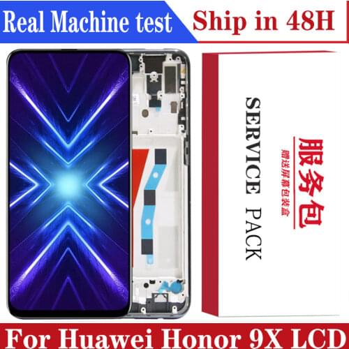 Original 6.59'' Display Replacement With Frame For Huawei Honor 9X LCD Touch Screen Digitizer Assembly STK-LX1 LCD