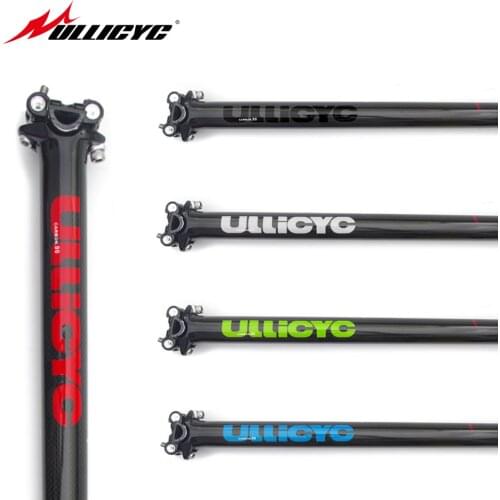 Bicycle Full Carbon Seatpost MTB/Road Bicycle Carbon Fiber Seat post Seat tube Seat Bicycle Parts Blue 27.2/30.8/31.6mm SZG52