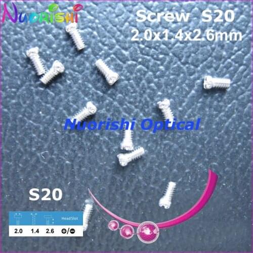 S20 2.0x1.4x2.6mm 10000pcs Sunglasses Eyewear Eyegalsses Glasses Repairing Mini Screws Head in - or + Type Free Shipping
