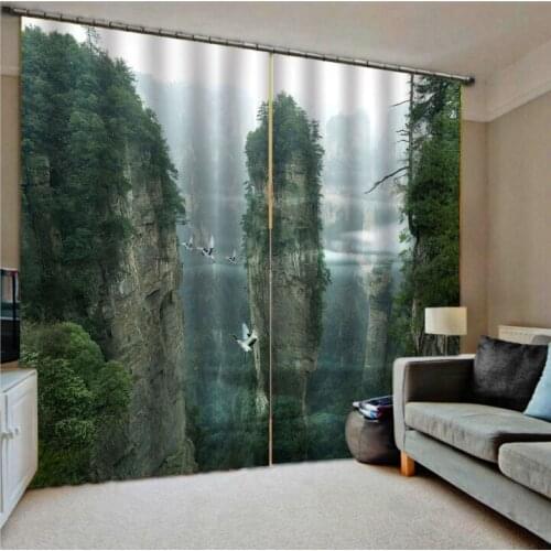 High mountain curtains 3d Curtains Blackout for Living Room Kids Bedroom Fabric blackout curtains