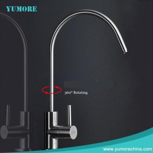 YUMORE Kitchen Water Filter Faucet, 100% Lead-Free Drinking Water Faucet Fits most Reverse Osmosis Units or Water Filtration Sys