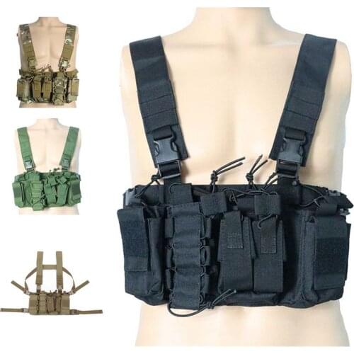 Tactical Vest Hunting Clothes Radio Harness Front Pouch Holster Airsoft Ammo Chest Rig Magazine Carrier Vest Military Equipment