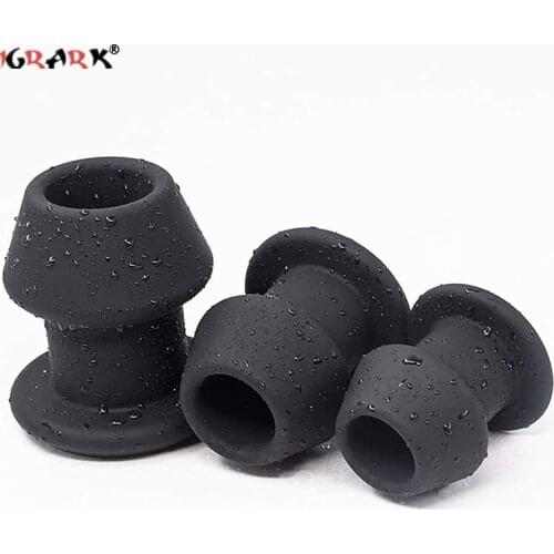 Advanced Silicone Anal Plug Anal Dilator Soft Speculum Enema Hollow Butt Plug with 3 Sizes Masturbation Prostate Couples