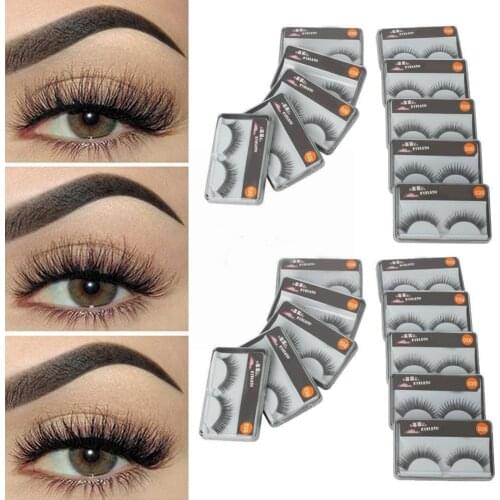 20 Pairs 3D Faux Mink Lashes Fluffy False Natural Thick Makeup Reusable Eye Lashes Fake Eyelashs Eyelashes Extension Makeup A6T2