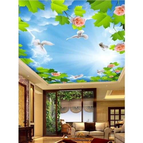 3d room wallpaper landscape sky ceiling murals 3d wall murals wallpaper ceilings Home Decoration
