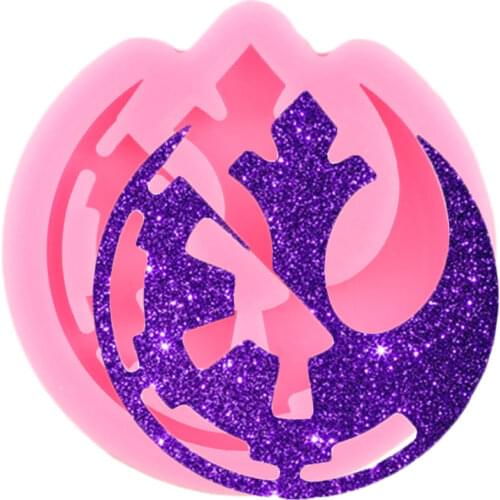 Shiny Glossy Keychain Silicone Mold Necklace Jewelry Epoxy Resin Molds DIY Craft Charms Pendant Polymer Clay Mould