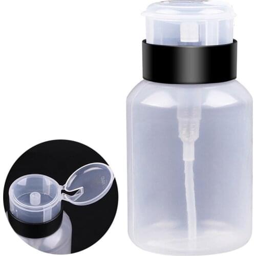 7.44oz Kapmore Push Down Bottle Portable Lockable Pump Dispenser Bottle Press Bottle Refillable Bottles Empty Makeup Bottle