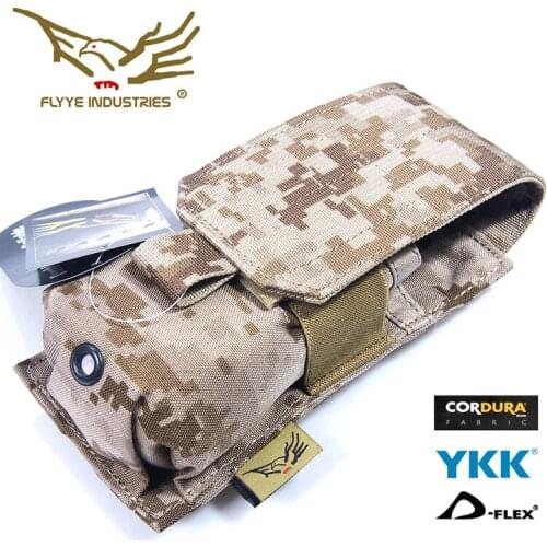 FLYYE FY-PH-M001 Single M4/M16 Mag Pouch Single-Double Cassette Pack MOLLE System Tactical Vest Pockets Attached To The Package