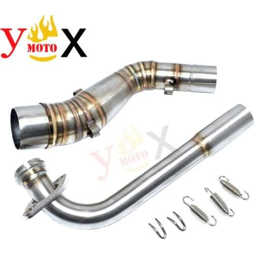 NMAX 155 Scooter Bike 51MM Slip On Front Header / Middle Exhaust Pipe Mid Link Connection Tube Escape Muffler For Yamaha NMAX155
