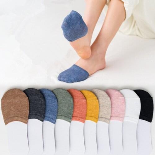 Cotton Half Sole Socks Peds for High Heels Forefoot Insole Socks Liner Elastic Pain Relief Anti-Slip Foot Skin Care Protection