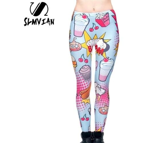 SLMVIAN Hot Sale New Arrival 3D Printed Leggings Fashion Galaxy Leggings Novelty 3D Tie Dye Fitness Pants