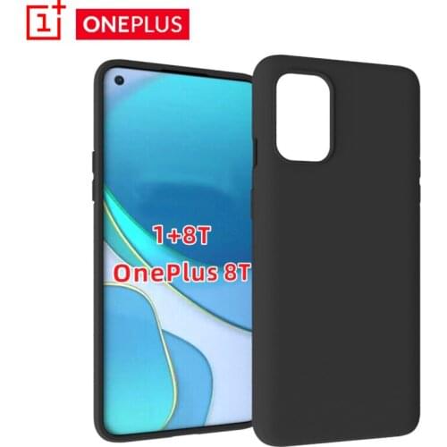 Matte Black Color Silicone phone case on for OnePlus 8T 5G Mobile Phone Soft tpu back cover for One Plus OP 1+ 8T Pro Smartphone
