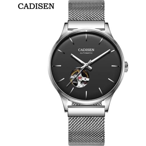 2021 New Tourbillon CADISEN DESIGN Mens Watches Mechanical Watch For Men Automatic Watch Men Top Brand Luxury Wrist Watch Mens