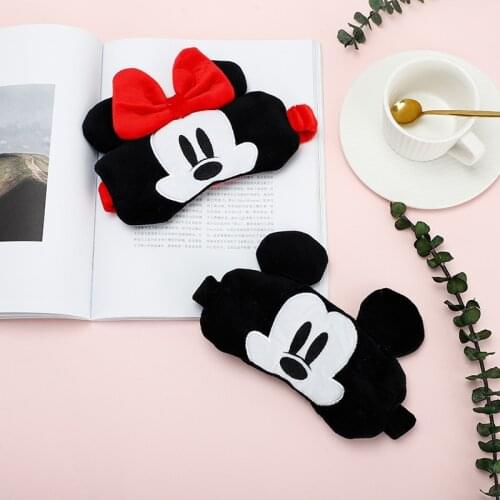 Disney Mickey Mouse Eye Masks Minnie Soft Plush Blindfolds Cartoon Eye Cover Sleeping Mask Eyepatch Nap Eye Shade Blindfold Gift