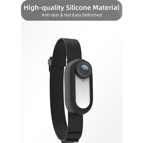 Silicone Case Camera Strap Protective Cover Backpack Stripe Bicycle Strap Wristband Palm for -Insta360 GO 2 Camera