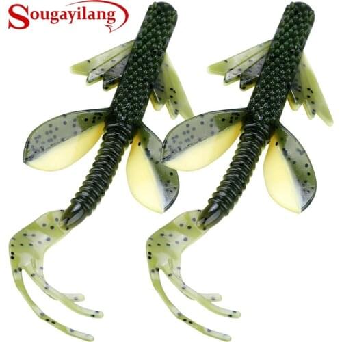 Sougayilang 2Pc Swimbait Worm Fishing Lure 10g 125mm Soft Fishing Lure Saltwater/Freshwater Fishing Wobblers Bait