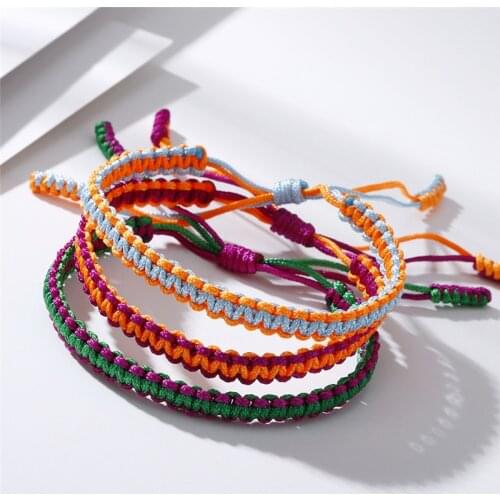 Tibetan Buddhism Hand Weave Knots Budda Rope Bracelet Women Men Love Lucky Charms Yoga Bracelets&Bangles Best Gifts for Friends