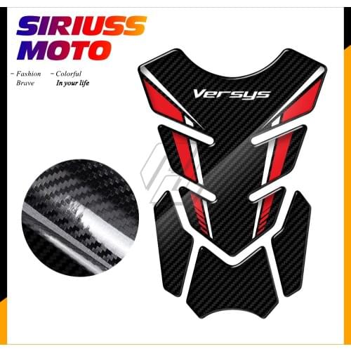 3D Carbon-look Motorcycle Tank Pad Protector Case for Kawasaki Versys 650 1000 X300 Versys-X