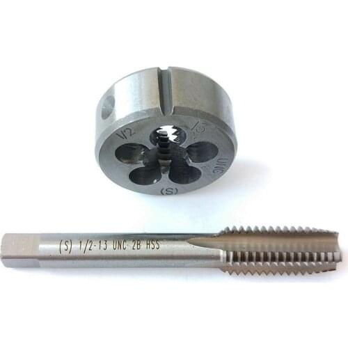 1pcs 1/2-13 UNC tap + 1pcs Die CNC tool cutting billet drilling inserts HSS