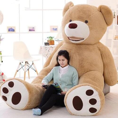 1PC 160CM Soft USA Giant Bear Skin Plush Toy Whole Teddy Bear Coat Good Quality Doll Birthday Gift Present For Children Kid Girl
