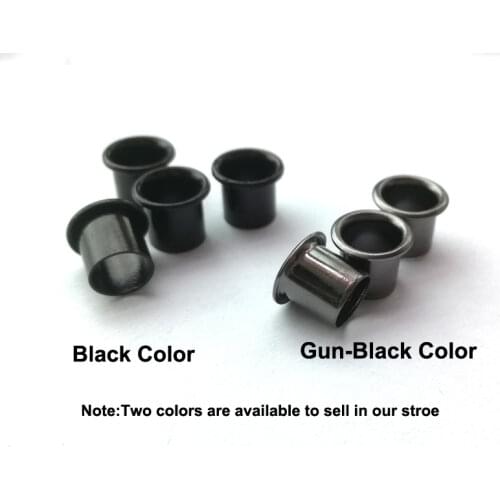 100pcs Gun-black + 100pcs black) Pure copper Kydex Holster nail knife scabbard rivets Flaring Eyelets handicraft