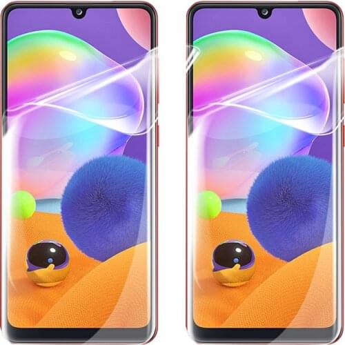 2 pcs Full Glue Screen Protector on for Samsung Galaxy A31 A315f M31 M31s A 31 M 31s 3 1 s HD Hydrogel Film Not Protective Glass