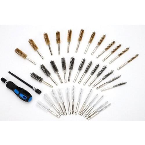 38pcs /set Industrial Wire Brush Nylon Brush Set Professional Tube Brush Inner Wall Brush Daily Bucket Cleaning Tool Set