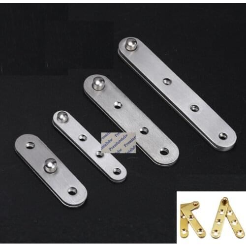 4Pcs/Lot Stainless Steel Brass 360 Degree Rotation Hidden Pivot Door Hinge Top Bottom