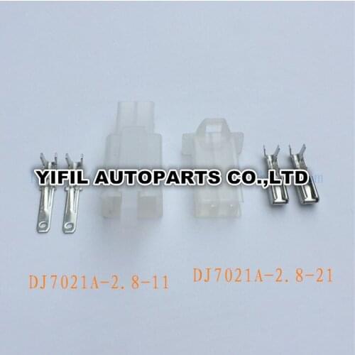 50sets/lot DJ7031A-2.8-11/21 2.8mm 2 Pin/Way Electrical Connector Kits Male Female Socket Plug For Motorcycle Motorbike Car