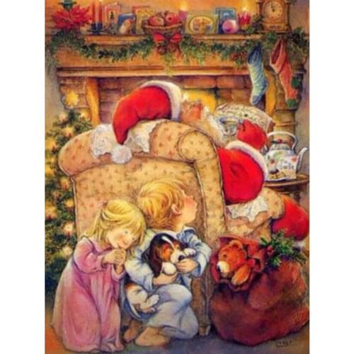 5D DIY Full Square/Round Diamond Painting Boy Girl Diamond Embroidery Rhinestone Mosaic Picture Christmas Gift Home Decor FH6224