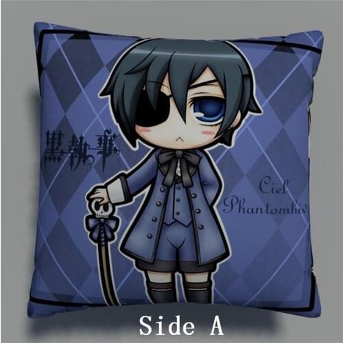 Black Butler Ciel Two Side Pillowcases Hugging Pillow Cushion Case Cover Otaku Cosplay Gift New 351