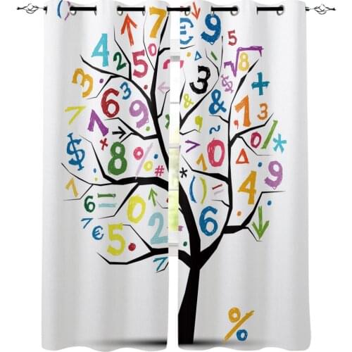 Digital Tree Art Window Curtains Living Room Kitchen Curtains Modern Home Decor Bedroom Treatment Drapes