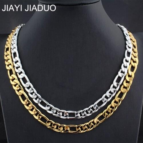 Jiayi jiaduo new Miami Gold Color Rhinestone Necklace Chain Full Bling Punk Bling Charm Hiphop Jewelry