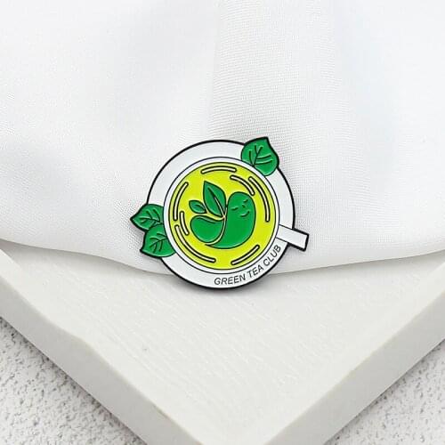 The Tea Leaves Spin In The Boiling Water The Body Exudes An Attractive Fragrance Creative Oil Drip Brooch Fashion Accessories