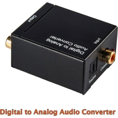 Mini Digital to Analog Converter Digital Optical Coaxial Toslink Signal to Analog Audio Converter Adapter RCA L/R